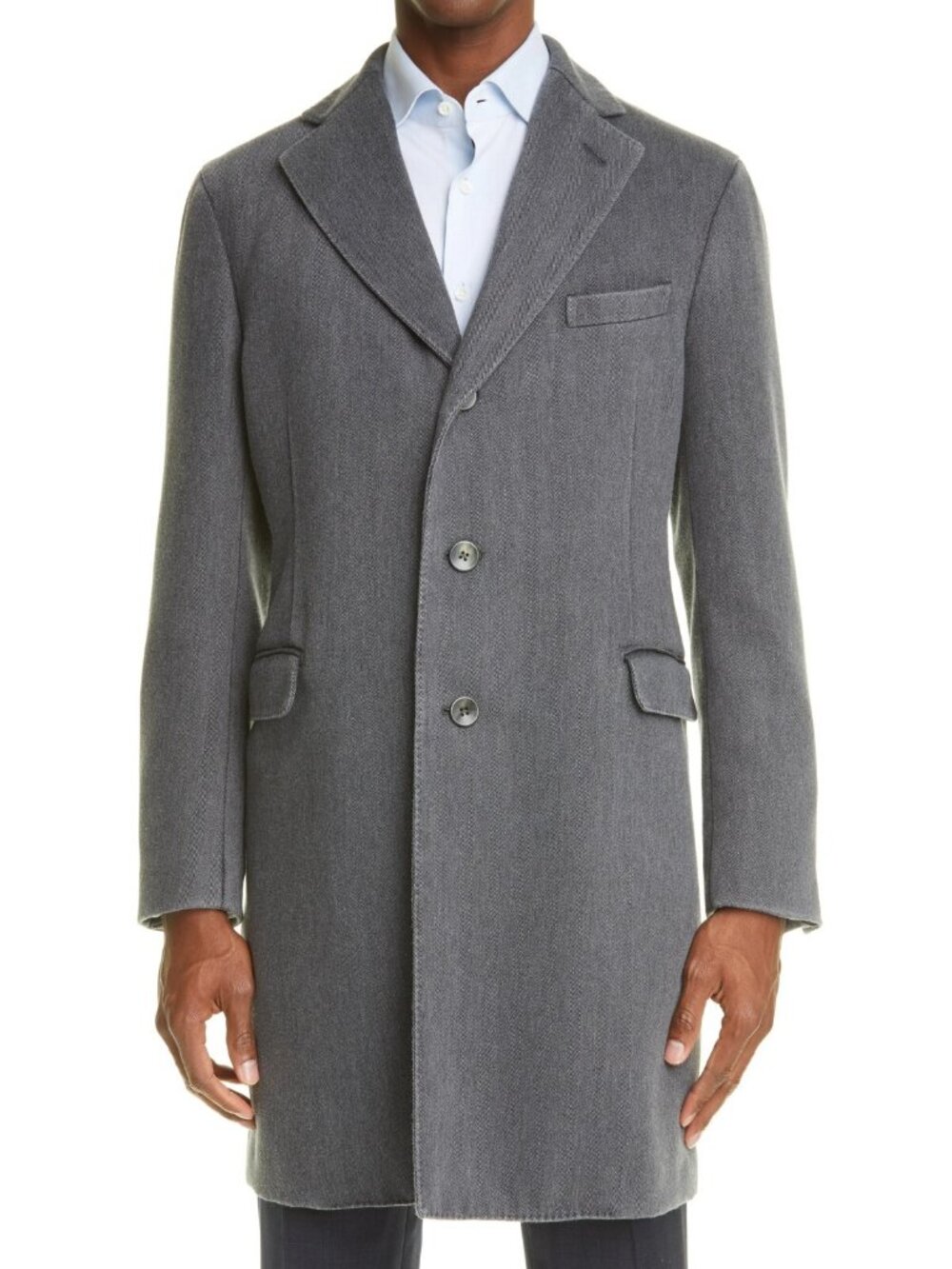 $1945 Boglioli Men's Cashmere & Wool Blend Coat Charcoal Size 52 / US 42 - Italy